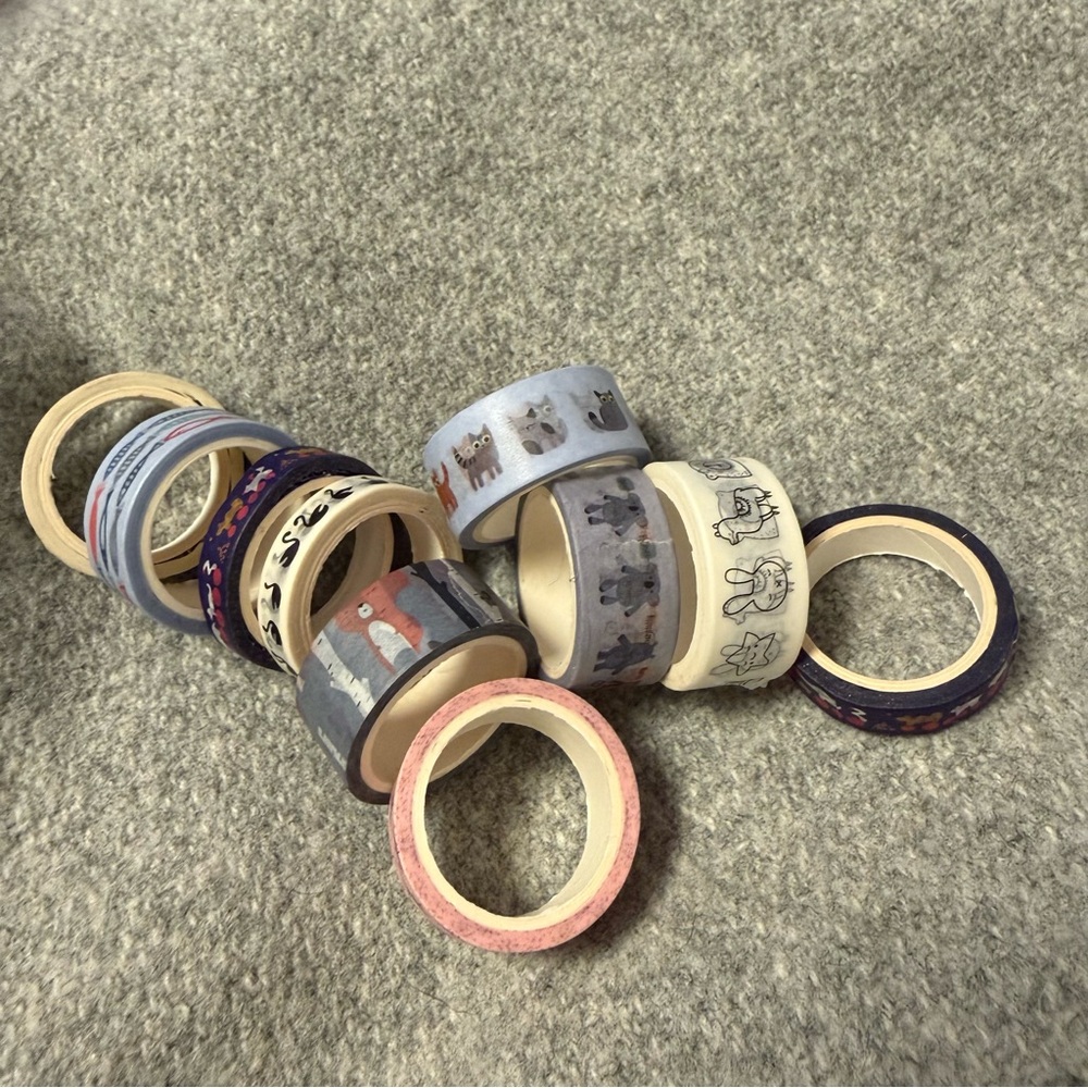 Washi Tape 10 Bundle with Animal Designs - Picture 2 of 2